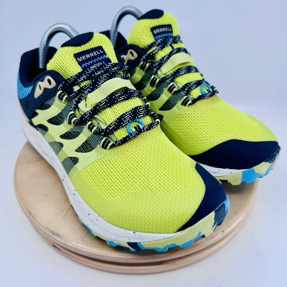 Merrell Antora 3 GTX Shoes Womens 8.5 Lime Trail Running Gore-Tex Sneakers